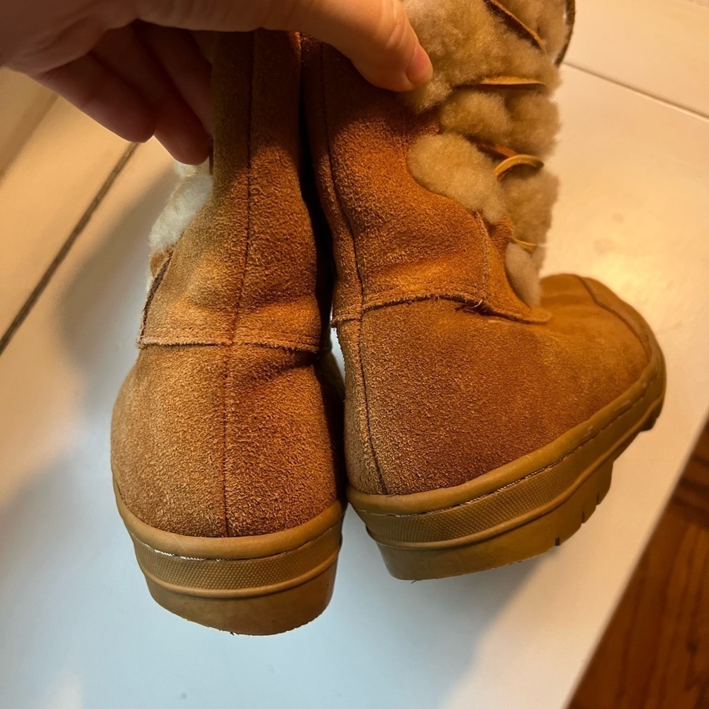 NWOT J. Crew Shearling Suede Wrap Boots 6 - Picture 5 of 11